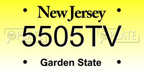5505TV New Jersey License Plate