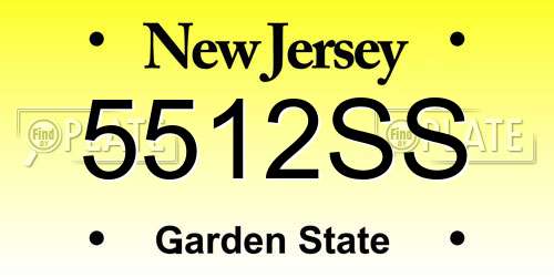 5512SS New Jersey License Plate