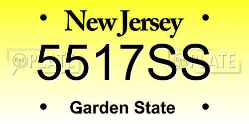 5517SS New Jersey License Plate