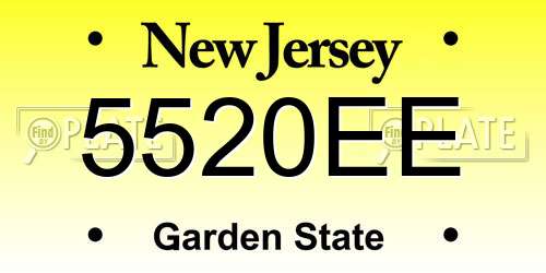 5520EE New Jersey License Plate
