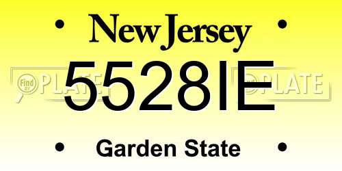 5528IE New Jersey License Plate