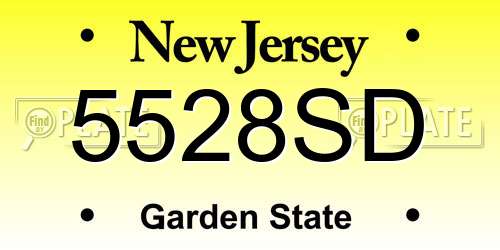 5528SD New Jersey License Plate