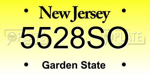 5528SO New Jersey License Plate