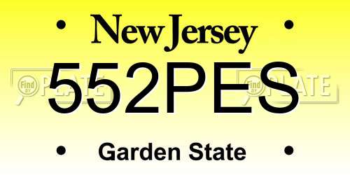 552PES New Jersey License Plate