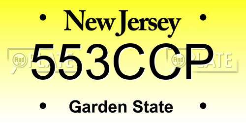 553CCP New Jersey License Plate