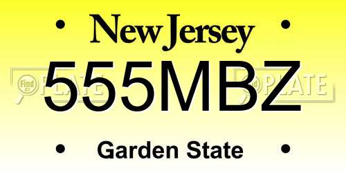 555MBZ New Jersey License Plate