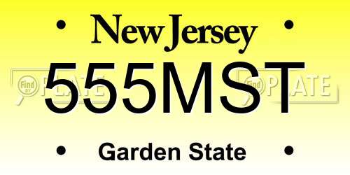 555MST New Jersey License Plate