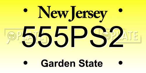 555PS2 New Jersey License Plate