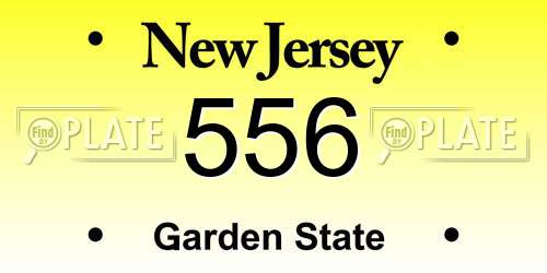 556 New Jersey License Plate