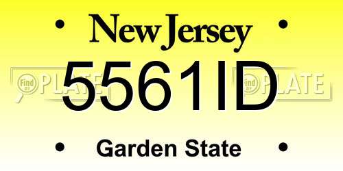 5561ID New Jersey License Plate