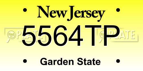 5564TP New Jersey License Plate