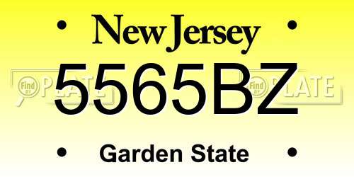 5565BZ New Jersey License Plate