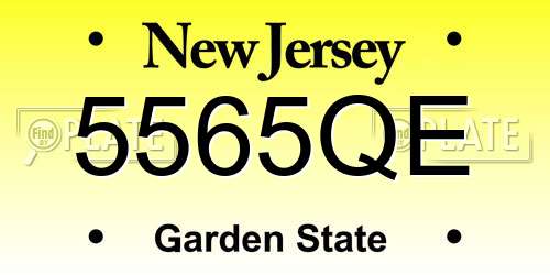 5565QE New Jersey License Plate