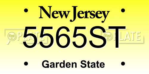 5565ST New Jersey License Plate