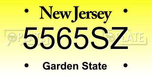 5565SZ New Jersey License Plate