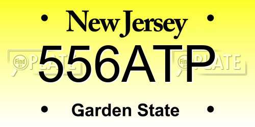 556ATP New Jersey License Plate