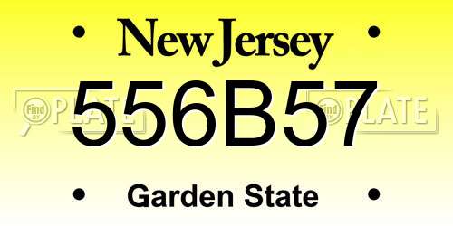 556B57 New Jersey License Plate