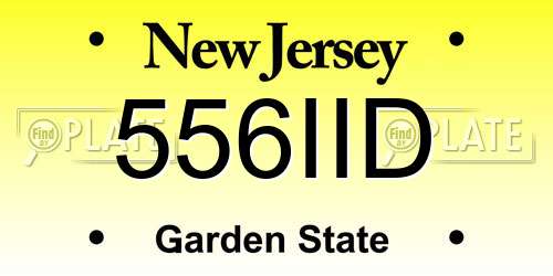 556IID New Jersey License Plate