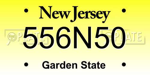 556N50 New Jersey License Plate