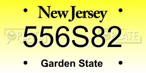 556S82 New Jersey License Plate
