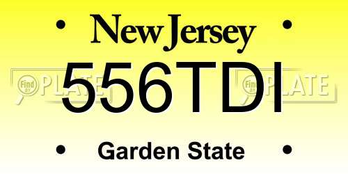 556TDI New Jersey License Plate