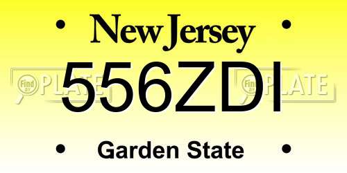 556ZDI New Jersey License Plate