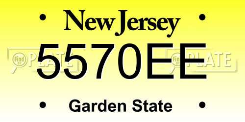 5570EE New Jersey License Plate