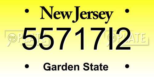 55717I2 New Jersey License Plate