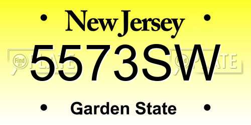 5573SW New Jersey License Plate