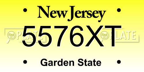 5576XT New Jersey License Plate
