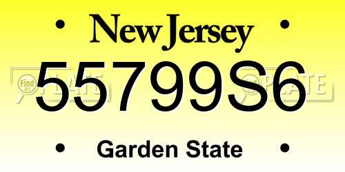 55799S6 New Jersey License Plate