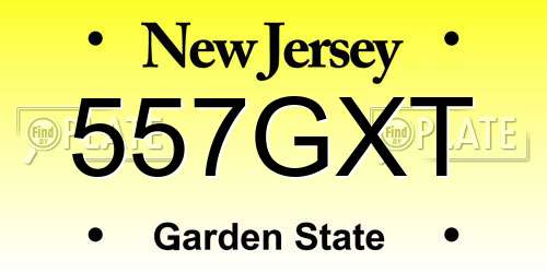557GXT New Jersey License Plate