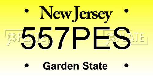 557PES New Jersey License Plate