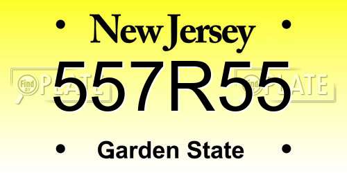 557R55 New Jersey License Plate