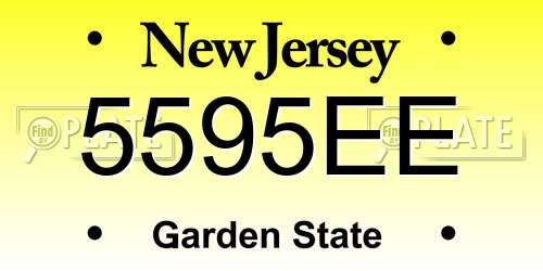 5595EE New Jersey License Plate