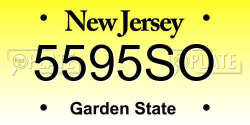 5595SO New Jersey License Plate
