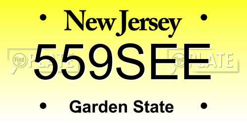 559SEE New Jersey License Plate