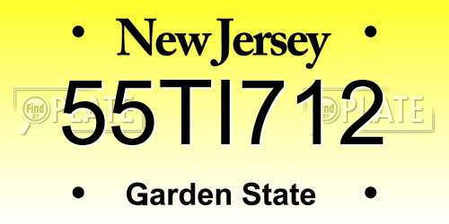 55TI712 New Jersey License Plate