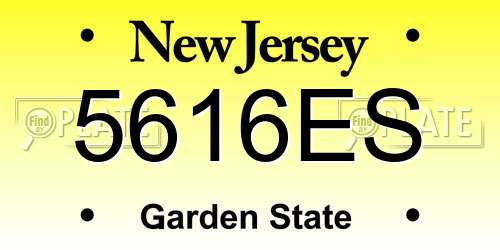 5616ES New Jersey License Plate