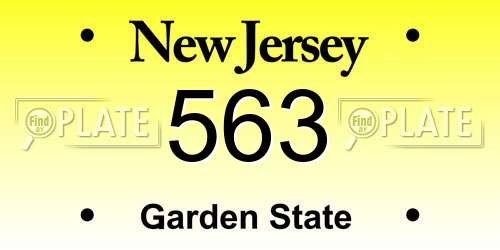 563 New Jersey License Plate