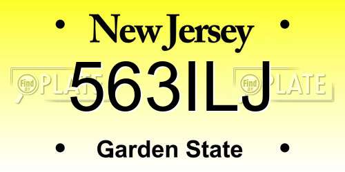 563ILJ New Jersey License Plate