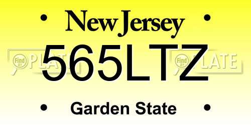 565LTZ New Jersey License Plate