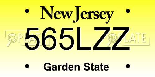 565LZZ New Jersey License Plate