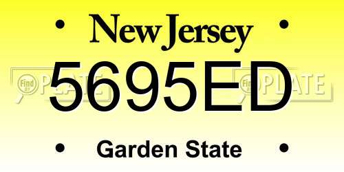 5695ED New Jersey License Plate