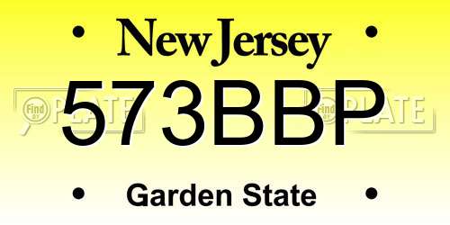 573BBP New Jersey License Plate