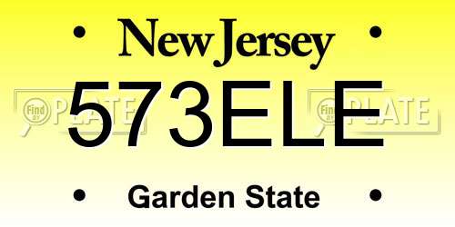 573ELE New Jersey License Plate