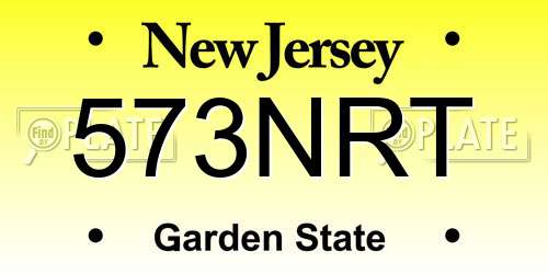 573NRT New Jersey License Plate