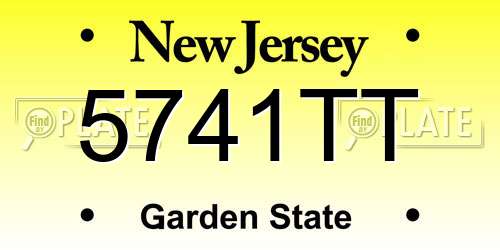 5741TT New Jersey License Plate