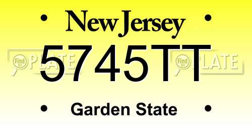 5745TT New Jersey License Plate