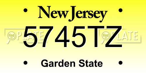 5745TZ New Jersey License Plate